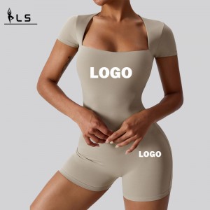 SC1076 Niestandardowe wysokiej jakości BodyCon Oddychający rozciągliwy One Piece Topit Rompers Fitness Bodysuit