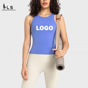 SC10242 Croppressionped Cothed Tank Tank z podkładkami treningowymi Gym Joga Bra Cropped Cami Tops