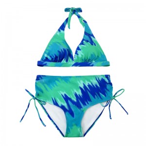 Pasek z paskiem turkusowym plisowane szorty kąpielowe