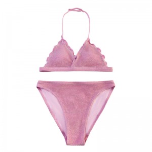 Dzieci z kołnierzamina szyi Trójkąt Kubek dwuczęściowy strój kąpielowy słodki